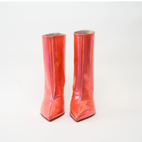 Alexander Vauthier coral metallic ankle booties - Picture 6 of 9